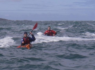 Kayak en mer